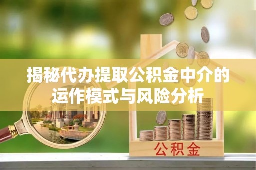 张家界揭秘代办提取公积金中介的运作模式与风险分析